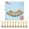 Alloy Enamel Pendant Stitch Markers HJEW-AB00601-1