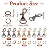 15Pcs 6 Colors Alloy Swivel Snap Hook Clasps FIND-TA0003-79-4