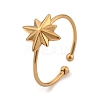 Star 304 Stainless Steel Open Cuff Ring for Women LS-RJEW-M049-03G-4