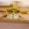 6Pcs 6 Colors Luminous Opaque Resin Mushroom Charms Ceiling Fan Pull Chain Extenders HJEW-LP00025-3