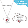 1Pc Alloy Heart Link Silder Bracelets SJEW-OC0001-01-2