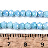 Anti-Tarnish Electroplate Rondelle Glass Beads Strands EGLA-T021-4mm-17-09-4