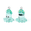 Marine Series Transparent Resin Pendants RESI-E031-02P-03-6