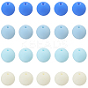 Rubberized Style Imitated Silicone Acrylic Beads MACR-PA0001-06B-02-6