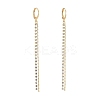 Brass Rhinestone Cup Chain Tassel Earrings EJEW-JE04336-1