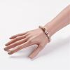 Natural Tibetan Style dZi Agate Bead Stretch Bracelets BJEW-JB03098-02-4