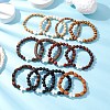 12Pcs Dyed Synthetic & Natural Gemstone and Natural Wood Beads Stretch Bracelet Set for Women Men BJEW-JB11564-2