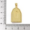 Rack Plating Brass Micro Pave Cubic Zirconia Pendants KK-I718-09G-A-3