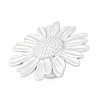 Anti-Tarnish 304 Stainless Steel Flower Open Cuff Rings RJEW-M047-11P-2