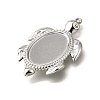 304 Stainless Steel Pendant Cabochon Settings STAS-C122-16B-P-2