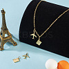 2Pcs 2 Styles Brass Micro Pave Clear Cubic Zirconia Pendants KK-TADJ0001-01-4