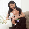 2Pcs 2 Styles Silk Cloth Imitation Rose Wrist Corsage AJEW-DR0002-09-5