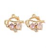 Brass Micro Pave Cubic Zirconia Pendants KK-K378-16G-1