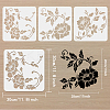 3Pcs 3 Styles PET Hollow Out Drawing Painting Stencils DIY-WH0394-0015-2