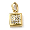 Ion Plating(IP) 304 Stainless Steel Micro Pave Cubic Zirconia Pendants STAS-Z107-02G-06-1