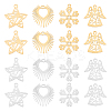 16Pcs 4 Style 201 Stainless Steel Pendants STAS-DC0002-93-1