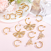 16Pcs 304 Stainless Steel Stud Earring Findings STAS-BBC0010-20C-4