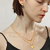 Golden Stainless Steel Jewelry Set QE0758-3-2