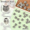 30Pcs Tibetan Style Alloy Beads TIBEP-YW0002-10-2