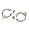 304 Stainless Steel Twist Stud Earrings for Women EJEW-M023-02P-2