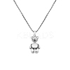Alloy Bear Pendant Necklaces FS-WGADD22-02-2