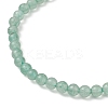 Natural Green Aventurine & Amethyst Round Beaded Stretch Bracelets for Women BJEW-JB11928-02-4