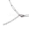 Non-Tarnish 304 Stainless Steel Paperclip Chain Necklace for Men Women STAS-B039-01P-3