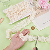 3 Yards Cotton Flower Embroidery Pleated Lace Ribbon OCOR-MA0001-14A-3