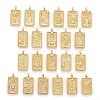 Brass Micro Pave Clear Cubic Zirconia Pendants ZIRC-Z004-01-1