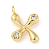 Rack Plating Brass Micro Pave Cubic Zirconia Pendants KK-A200-24G-X-1