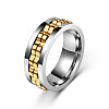 304 Stainless Steel Gear Rotatable Finger Rings FS-WGAD37A-17-1