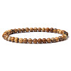 4mm Round Natural Picture Jasper Beads Bracelet for Men KG3069-8-1