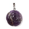 Natural Amethyst Pendants G-I319-02P-02-2