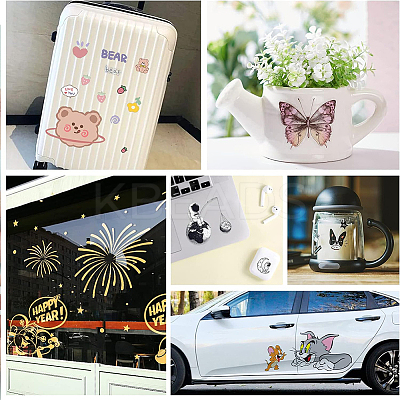 PVC Clear Self-adhesive Transfer Film DIY-WH0001-91-1