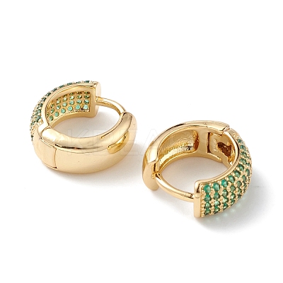 Cubic Zirconia Hoop Earrings EJEW-M216-01A-1