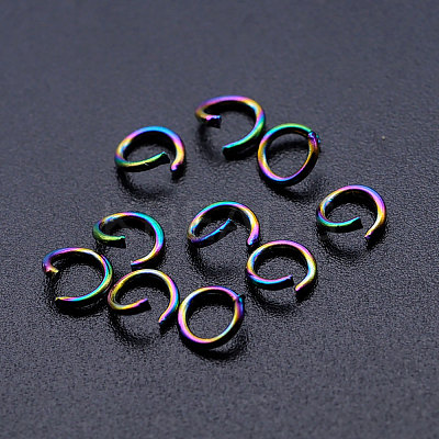 Ion Plating(IP) 201 Stainless Steel Open Jump Rings STAS-S105-JN511-1