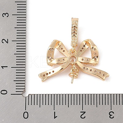 Brass Micro Pave Cubic Zirconia Peg Bails KK-N256-16G-1