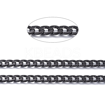 304 Stainless Steel Cuban Link Chains CHS-D032-02B-1