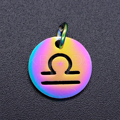 Rainbow Color Ion Plating(IP) 201 Stainless Steel Charms STAS-Q201-JN166-7-1