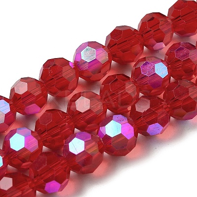 Electroplate Transparent Glass Beads Strands EGLA-A035-T10mm-L01-1