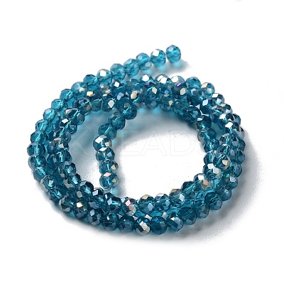 Electroplate Glass Beads Strands X-EGLA-R048-3mm-17-1