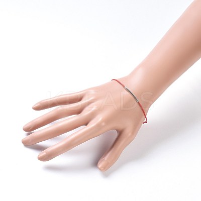 Adjustable Waxed Cotton Cord Bracelets X-BJEW-JB04206-1