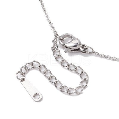 Gradient Color Gemstone Chip Pendant Necklaces NJEW-JN05073-1