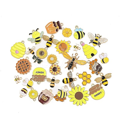 Alloy Enamel Pendants FIND-G100-02G-1