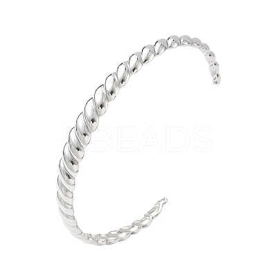 Croissant 304 Stainless Steel Cuff Bangles for Women BJEW-S171-01C-P-1