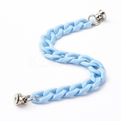 Opaque Acrylic Curb Chain Phone Case Chain HJEW-JM00512-05-1