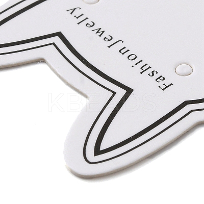 100Pcs Cat Head Shape Paper Jewelry Earring Display Cards AJEW-Z021-03B-1
