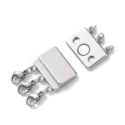 Zinc Alloy Box Magnetic Clasps Converter PALLOY-C159-02P-1