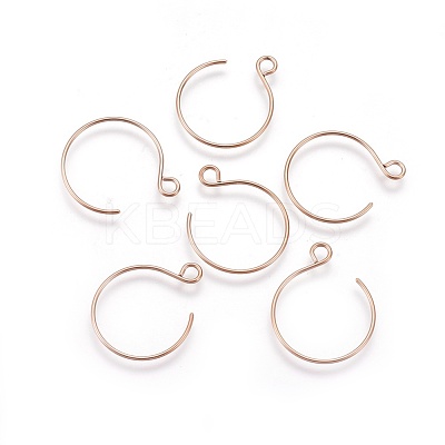 Ion Plating(IP) 304 Stainless Steel Earring Hooks STAS-O119-10RG-A-1