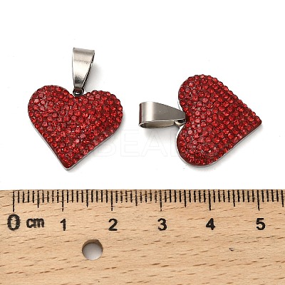 201 Stainless Steel Clay Pendants STAS-R166-02D-P-1